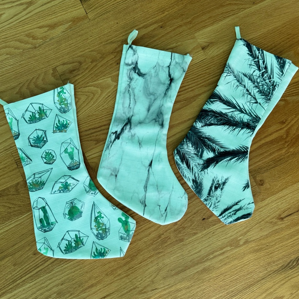 Three Trendy Christmas Stockings by Deny